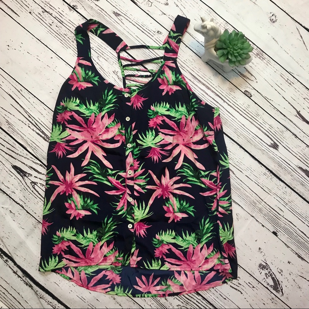 Pixley stitch fix Hawaiian floral top medium